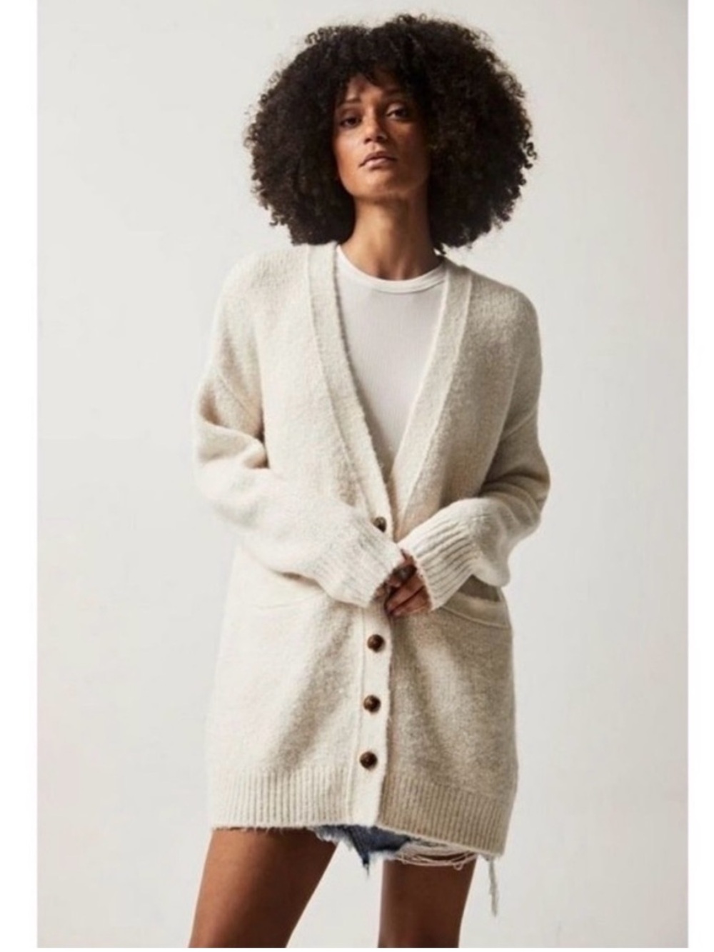 Pistola Grant Wool/Alpaca Blend Oversized Cardigan